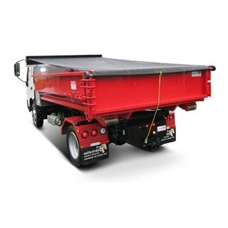 small dump truck with pull tarp system