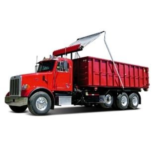 dump truck with pioneer econocover tarp system