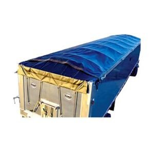 open top trailer with manual side roll tarp