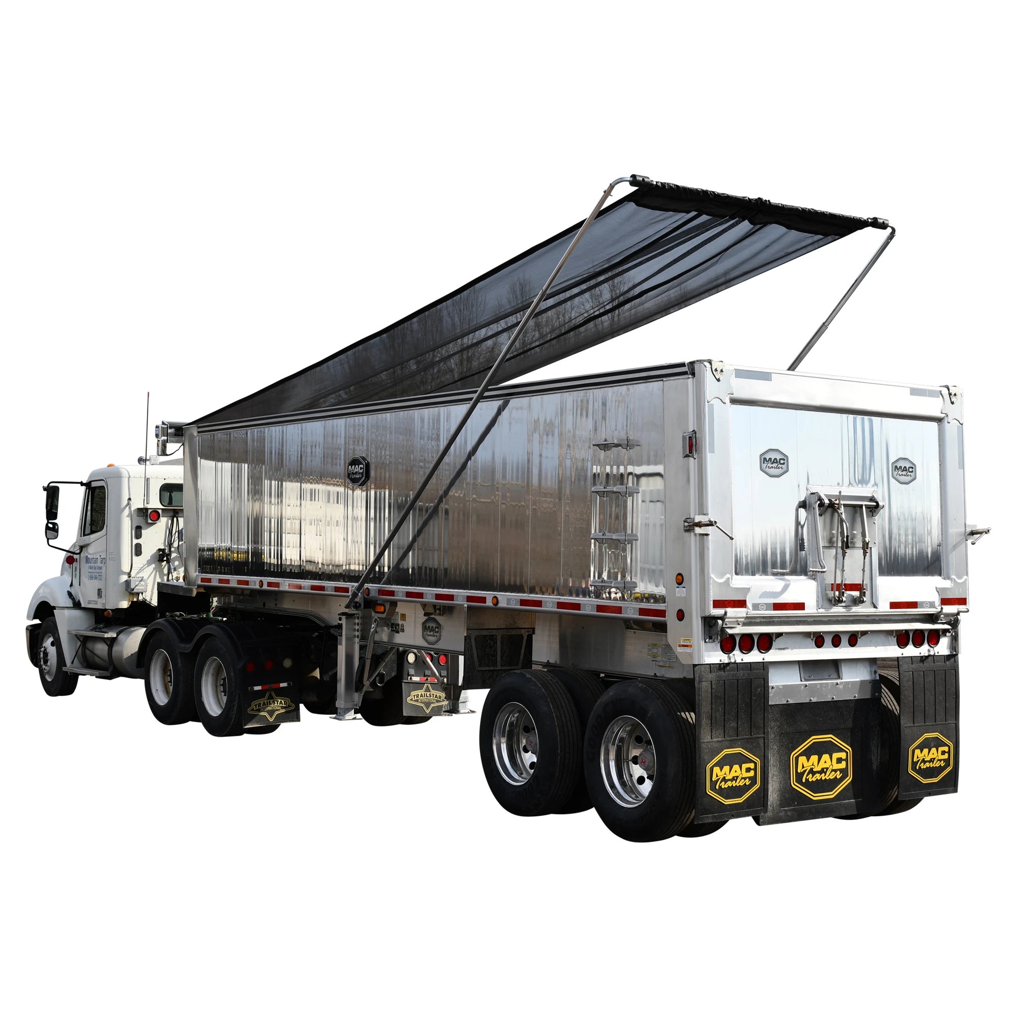 102" Electric Telescoping Flip Tarp for Trailers with 3900lb Torsion Spring