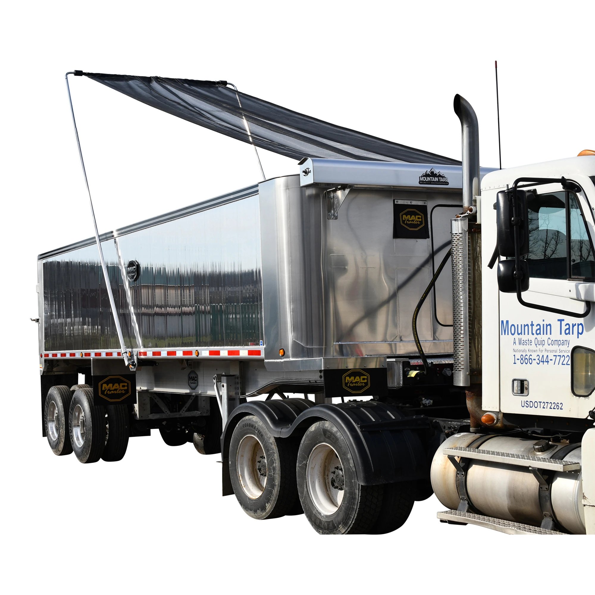 102" Electric Telescoping Flip Tarp for Trailers with 3900lb Torsion Spring