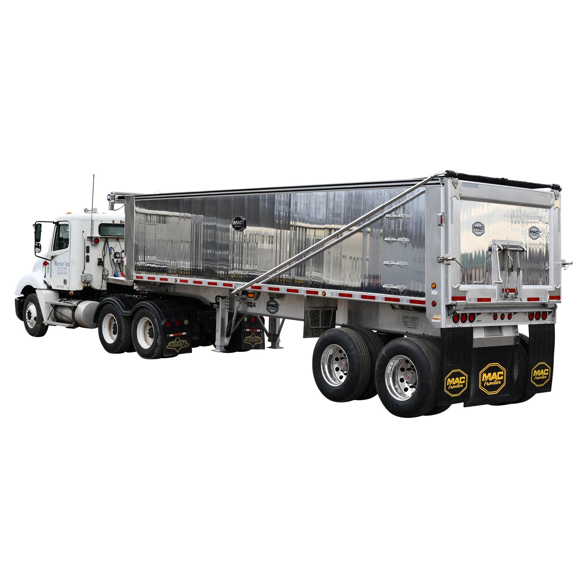 102" Electric Telescoping Flip Tarp for Trailers with 3900lb Torsion Spring