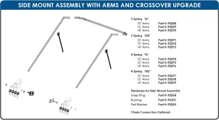102" (5) Clock Spring and 10' Arm Assembly