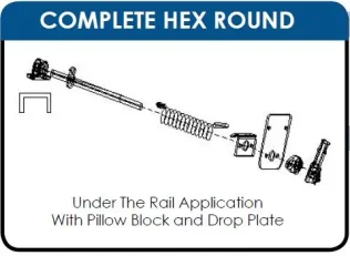 Hex Round Underbody with Aluminum Drop (Passenger Side)