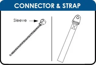 8' Upper Strap Seat Belt Clip