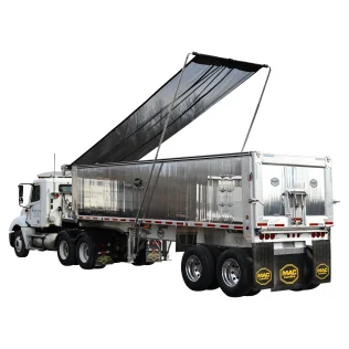 96" Electric Telescoping Flip Tarp for Trailers with 3900lb Torsion Spring