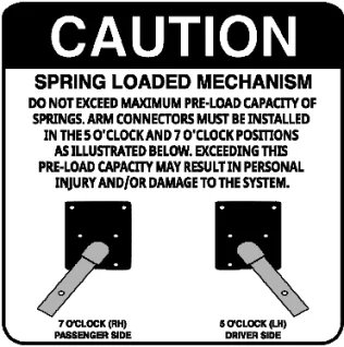 Mountain Tarp™ Decal - CAUTION - Spring Loaded Mechanism