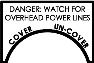 Decal - Danger: Watch for Overhead Power Lines