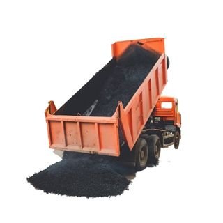 asphalt truck dumping