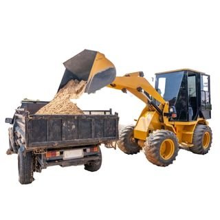 small dump truck hauling dirt