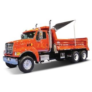 dump truck with flip tarp system