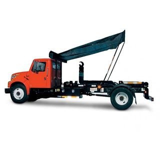 roll off truck with pioneer tarp system