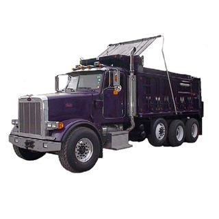 heavy duty dump truck with flip tarp system