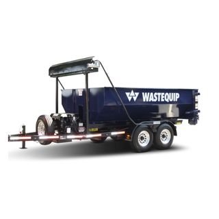 wastequip dump trailer with flip tarp system