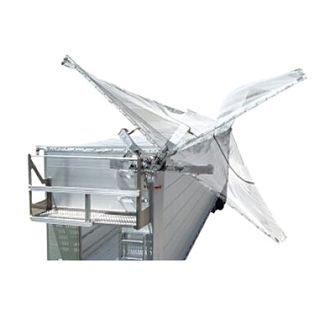 trailer with electric side flip tarp